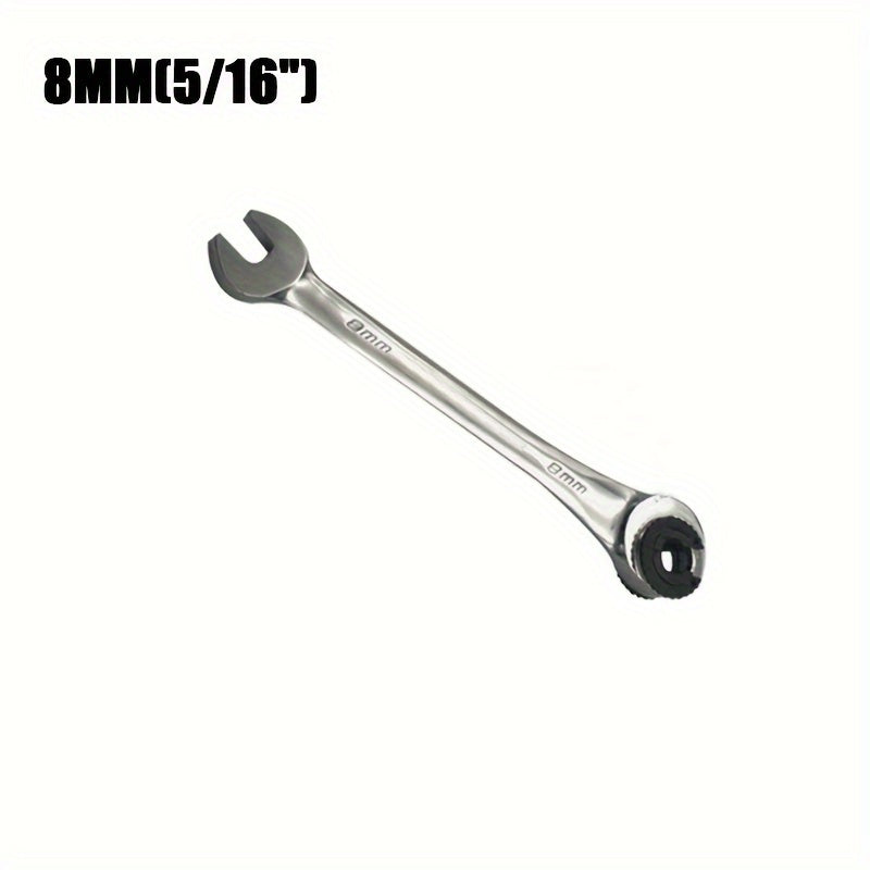 Universal Fixed Head Tubing Ratchet Open End Wrench Combination Tool
