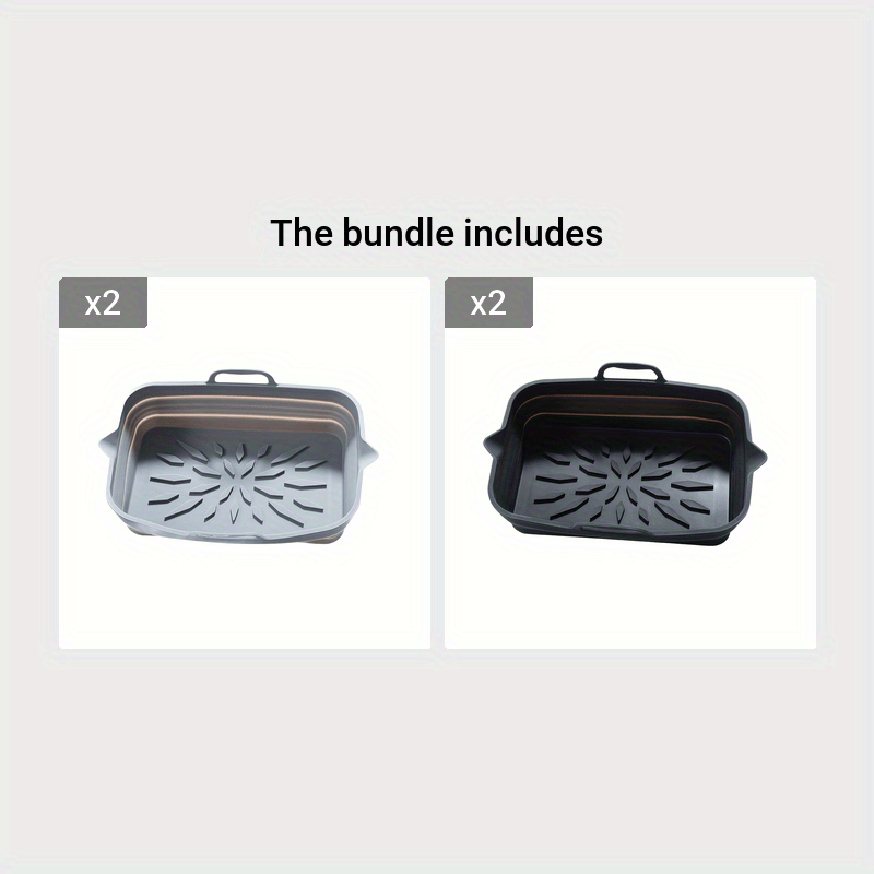 Silicone Baking Tray Foldable High-Temperature Resistant Rectangular Liner Reusable