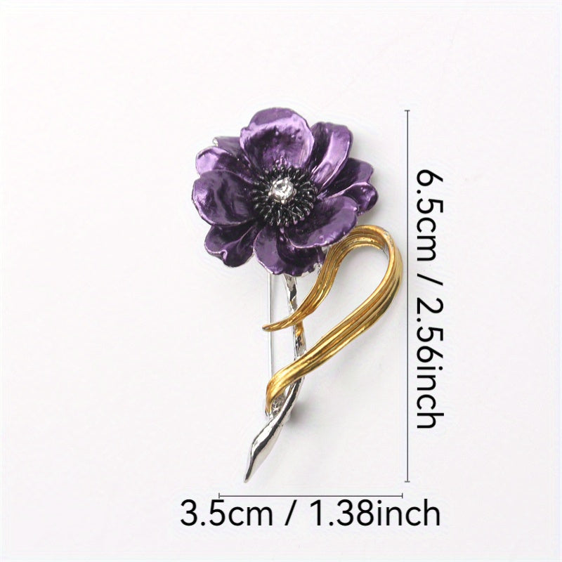 Dainty Enamel Flower Brooch Pin for Women Sunflower Wedding Party Corsage