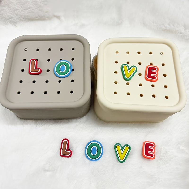 Unisex PVC Alphabet Letter Shoe Charms Set, Colorful DIY Accessories