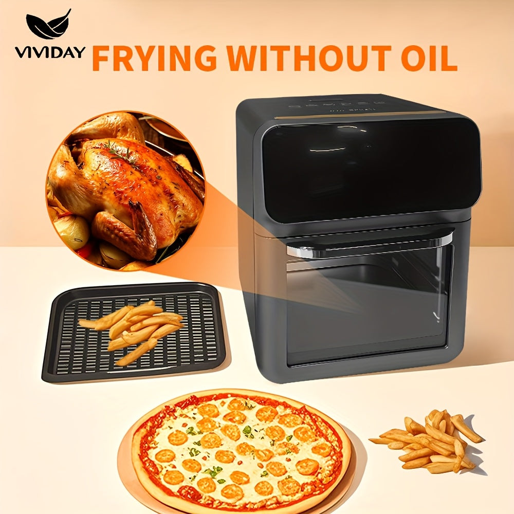 10-Layer Touchscreen Air Fryer Oven with Visible Window Multifunctional Oil-Free Low-Fat Electric European Standard Plug