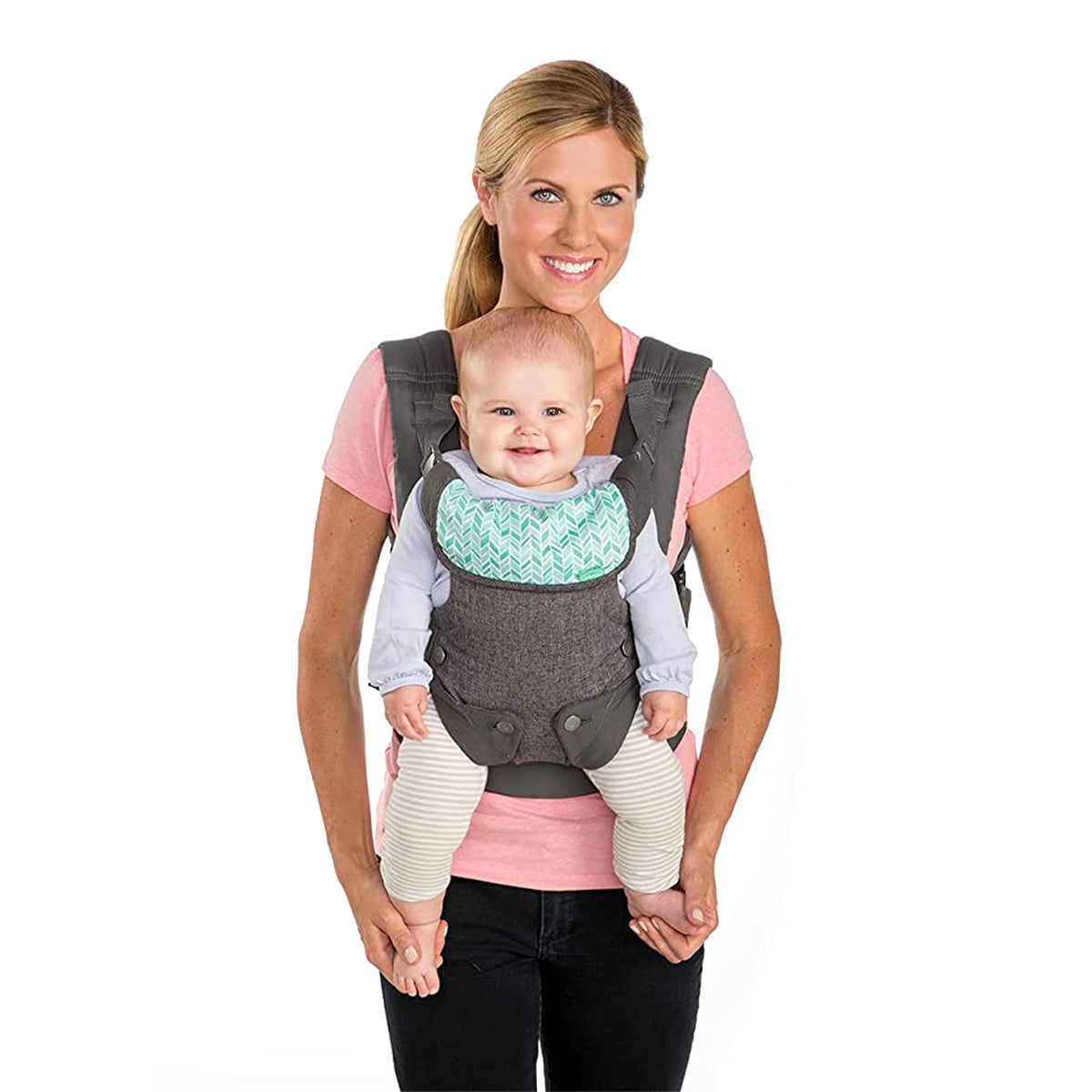 Baby Carrier Light Grey Convertible Carrier for Newborns and Babies up to 32 lbs