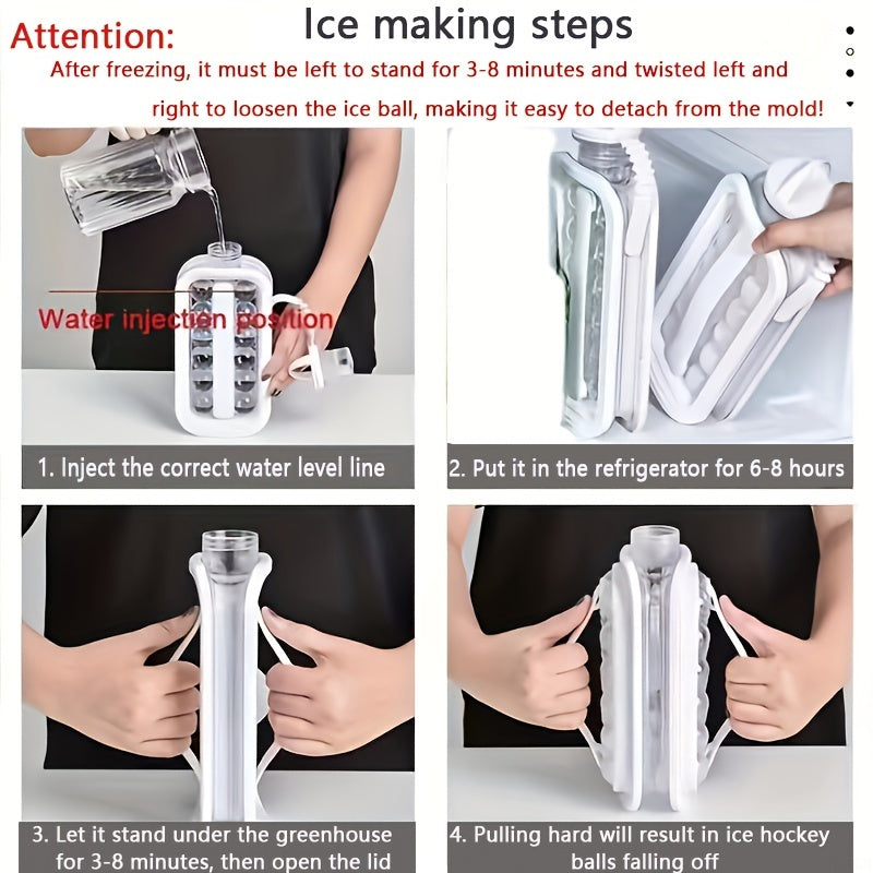 Bukiladigan Silikon Muz Qilichi Suv Idishi Muz Qutisi Ikki Birga Muz Kafesi Katta Hajm