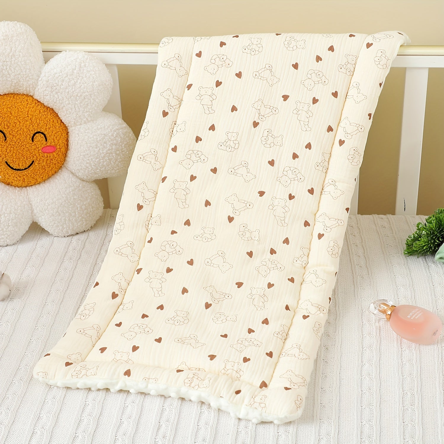 Yumshoq gazli stul qoplamasi, mo'yna bilan qoplangan va qo'ziqorin bargi dizayni bilan, bolalar uchun aralash ranglarda