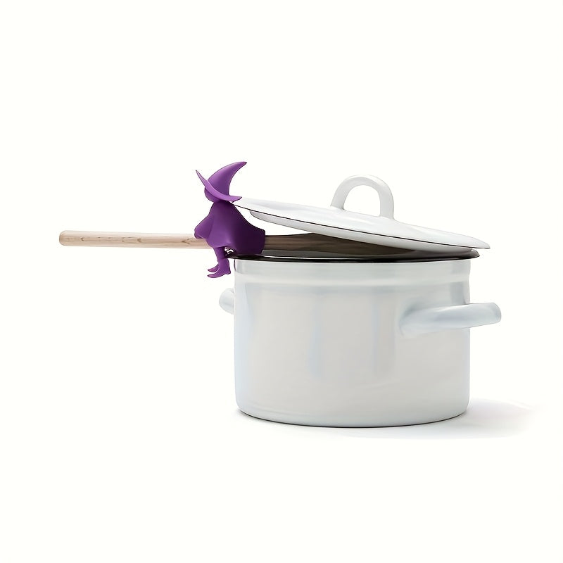 Silicone Pot Lid Holder with Anti-Spill Edge Clamp for Kitchen Use High-Temperature Resistant