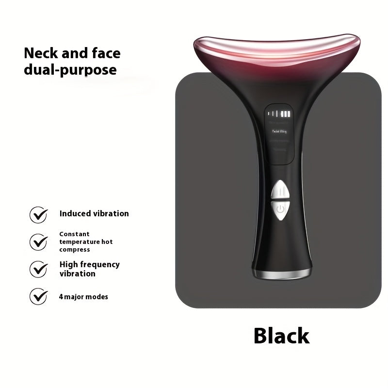 4-in-1 USB Rechargeable Facial and Neck Massager with 4 Modes Ergonomic Design