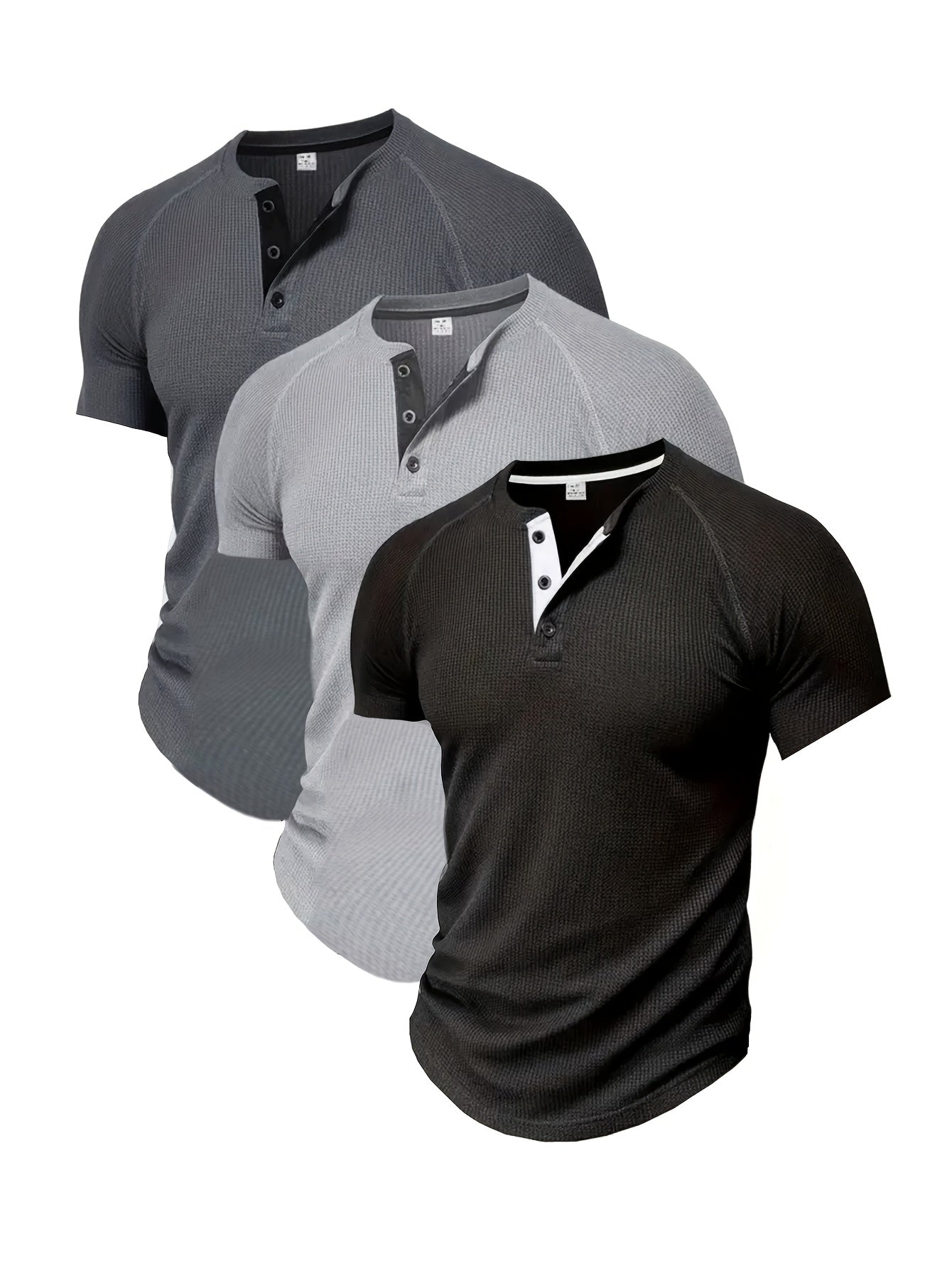 Yozgi faoliyatlar uchun mos, plussiz erkaklar uchun bo'sh rangli Genri ko'ylagi.