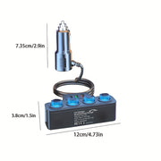Cargador de coche rápido 7 en 1 con 3 puertos USB para 7 dispositivos, múltiples estilos