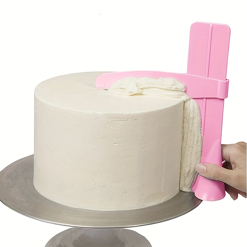 Cake Icing Smoother Tool Set with Handle Plastic Baking Decorating Accessories