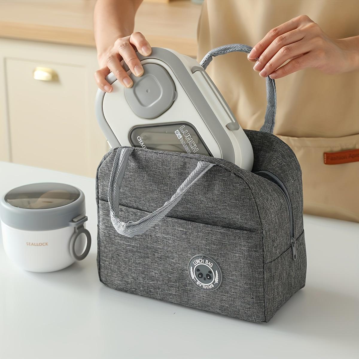 3-Piece Portable Lunch Bag Set with Thermal Bag, Lunch Box, and Oatmeal Cup for Students