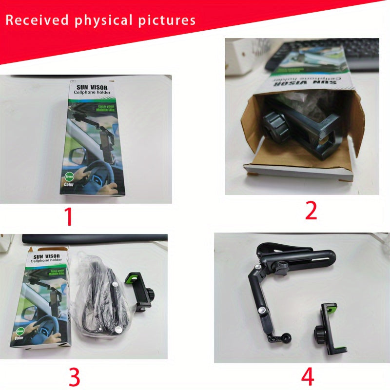 Boshqariladigan 1080° aylanuvchi avtomobil telefon tutqich, bardoshli ABS mobil stend, barcha smartfonlar uchun