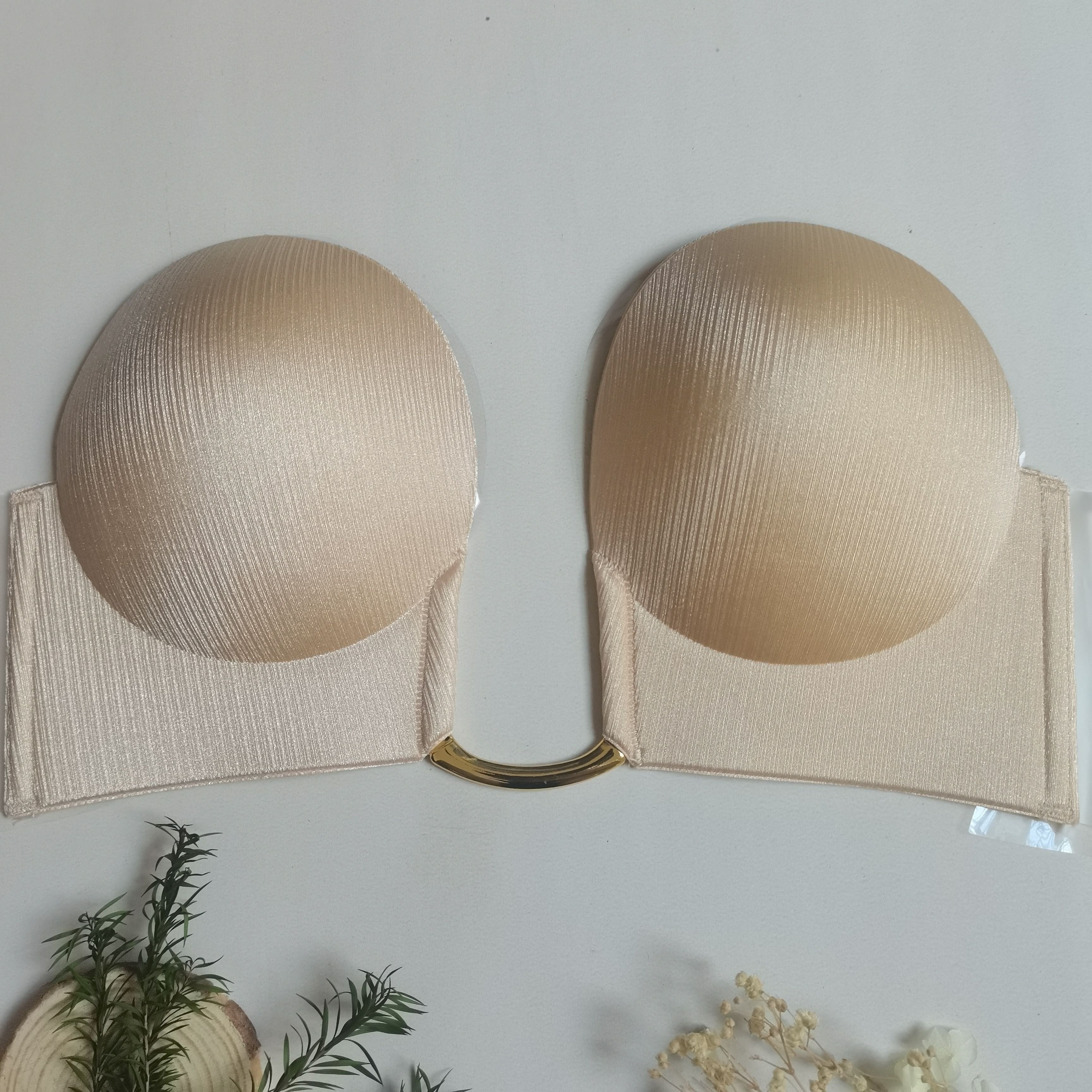 Stick-On Strapless Push-Up Bra Seamless Invisible Lingerie for Women