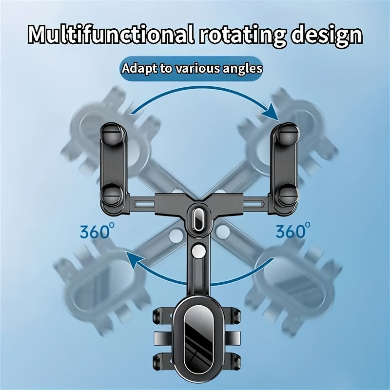 Universal 360° buriladigan avtomobil telefon uchun tutqich teleskopik ABS tutqich