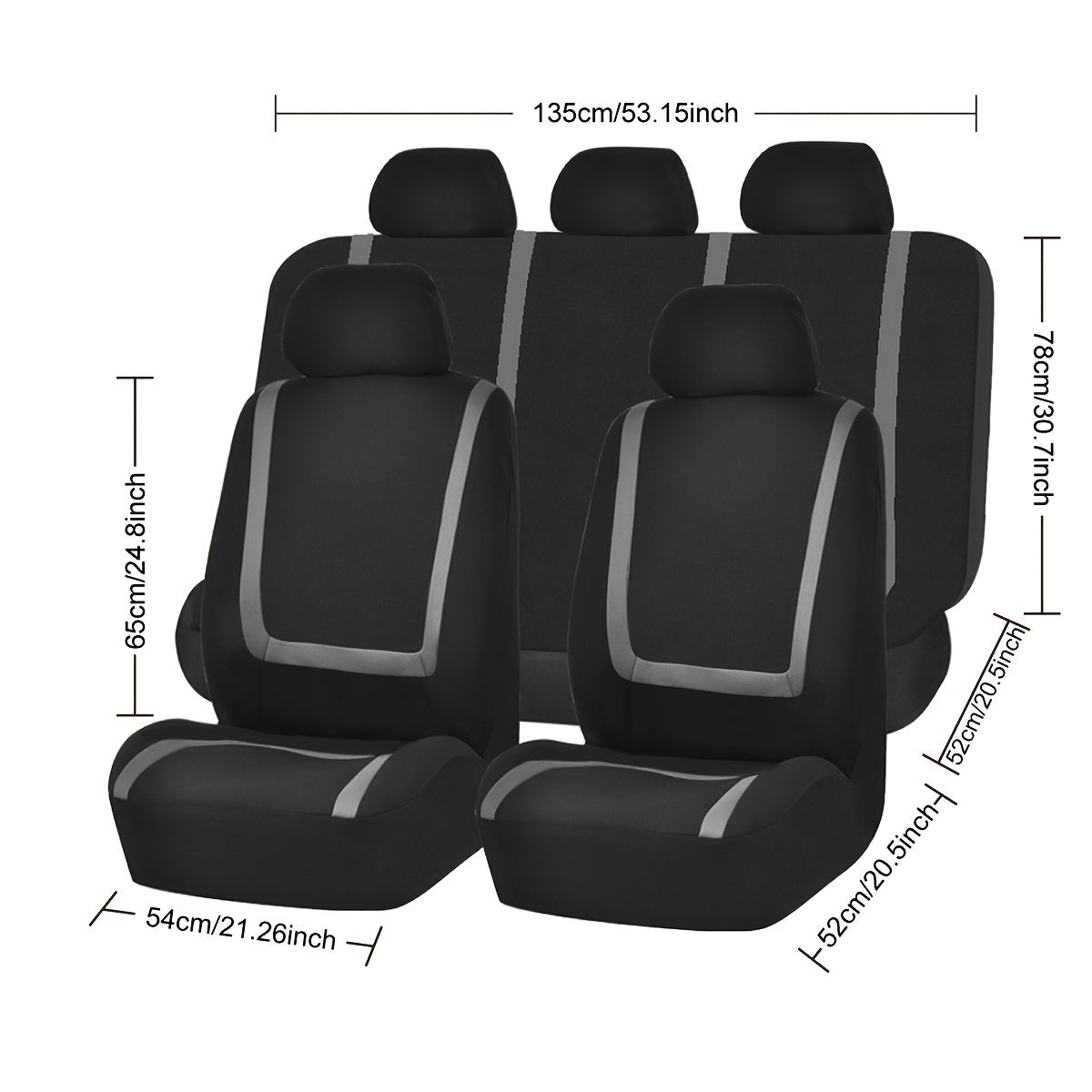 U-Design poliester avtomobil o'rindiqlari qoplamasi 5 o'rin uchun mos keladi.