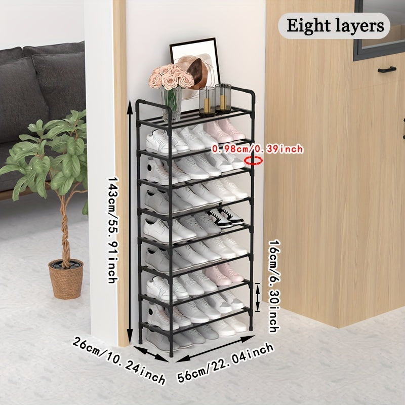 Multi-Layer Metal Shoe Rack for Entryway and Bedroom Storage