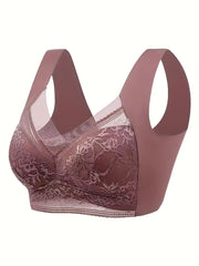 Women's Lace Wireless Full Coverage Bra Breathable Comfortable Lingerie