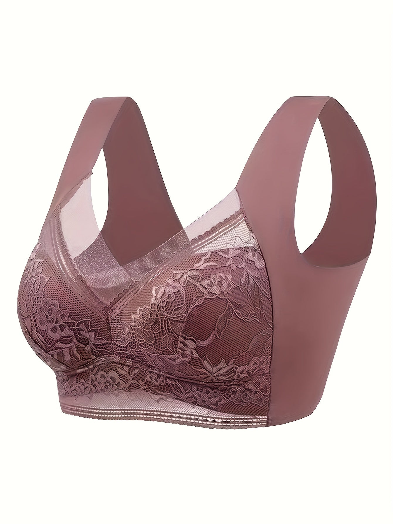 Women's Lace Wireless Full Coverage Bra Breathable Comfortable Lingerie