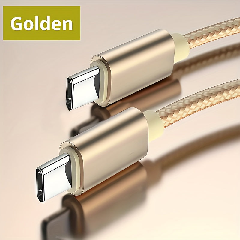 60W нейлоновый USB C кабель для зарядки и быстрой передачи данных для iPhone, Samsung, Xiaomi