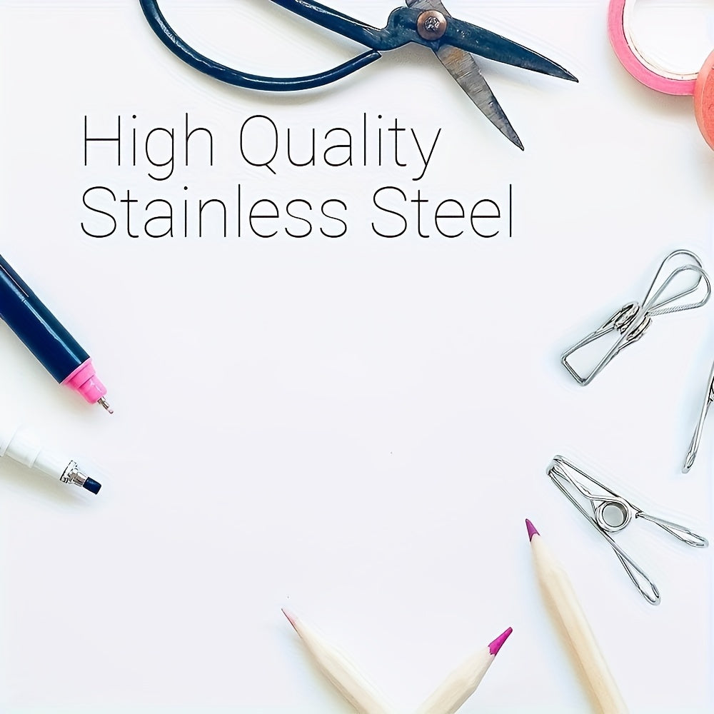 Juego de pinzas de ropa de acero inoxidable 20 40 60 80 piezas pinzas de metal duraderas para lavandería