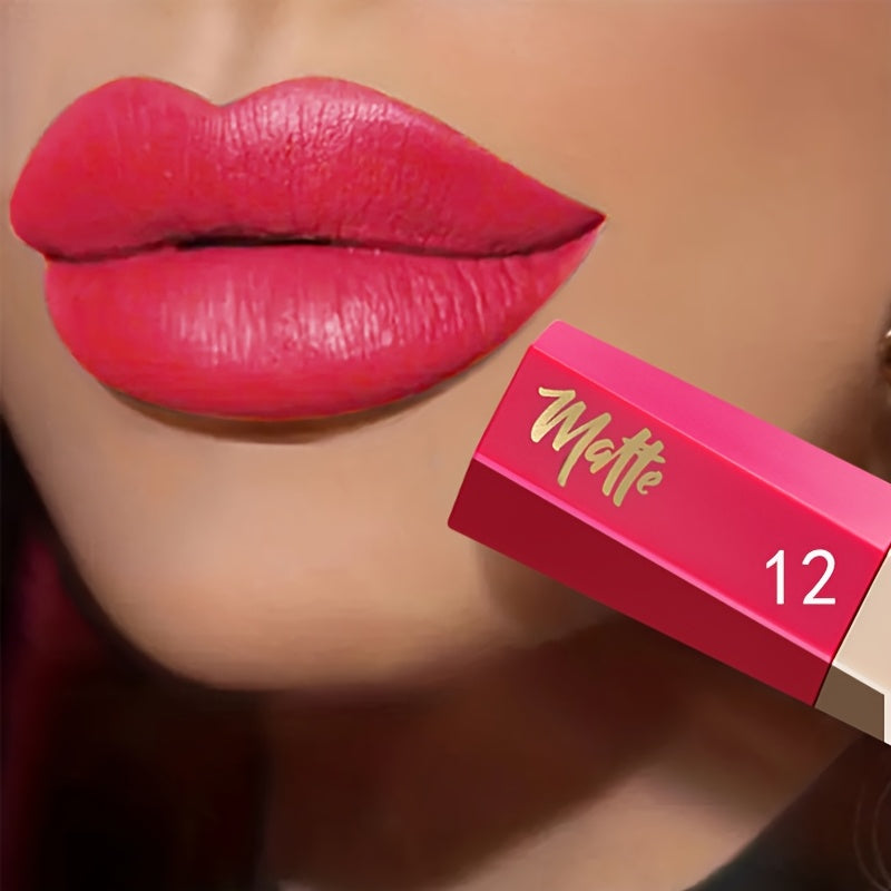 Tinte de labios mate impermeable para mujer, de larga duración, con acabado nude