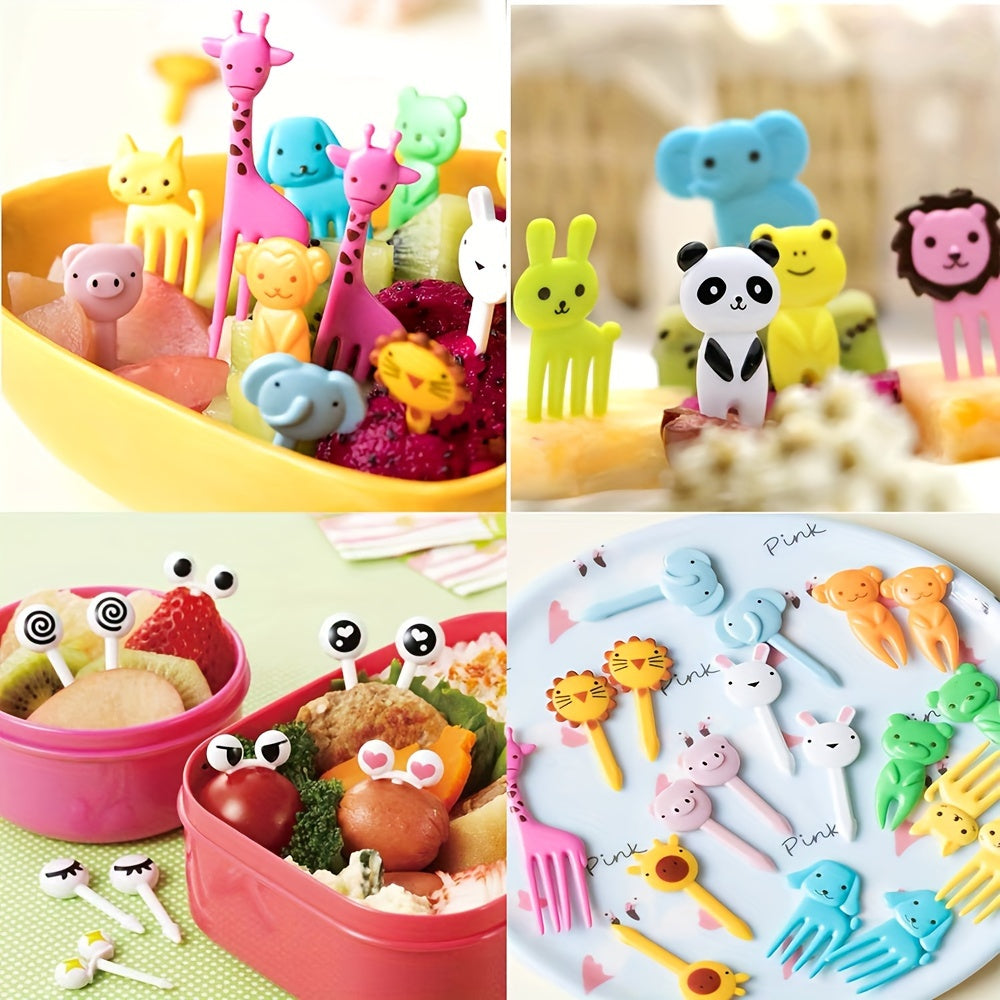 40-Pack Mini Cartoon Fruit and Animal Cake Decoration Picks