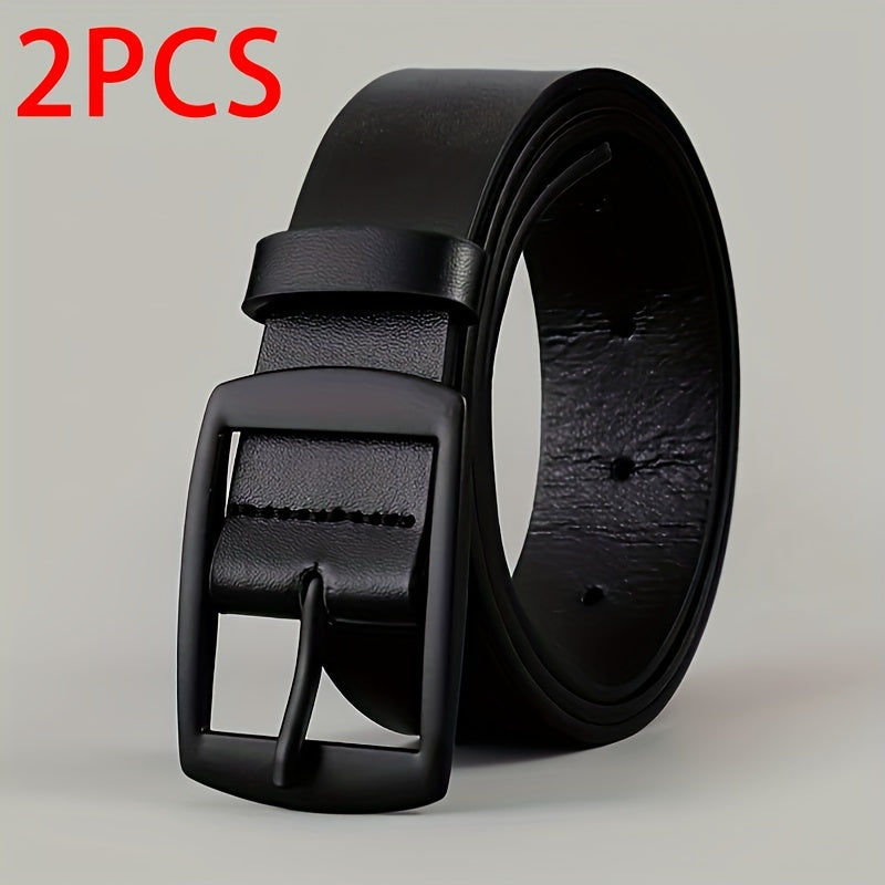 Luxury Faux Leather Belts for Men and Women with Metal Pin Buckle Plus Size Suitable for Jeans