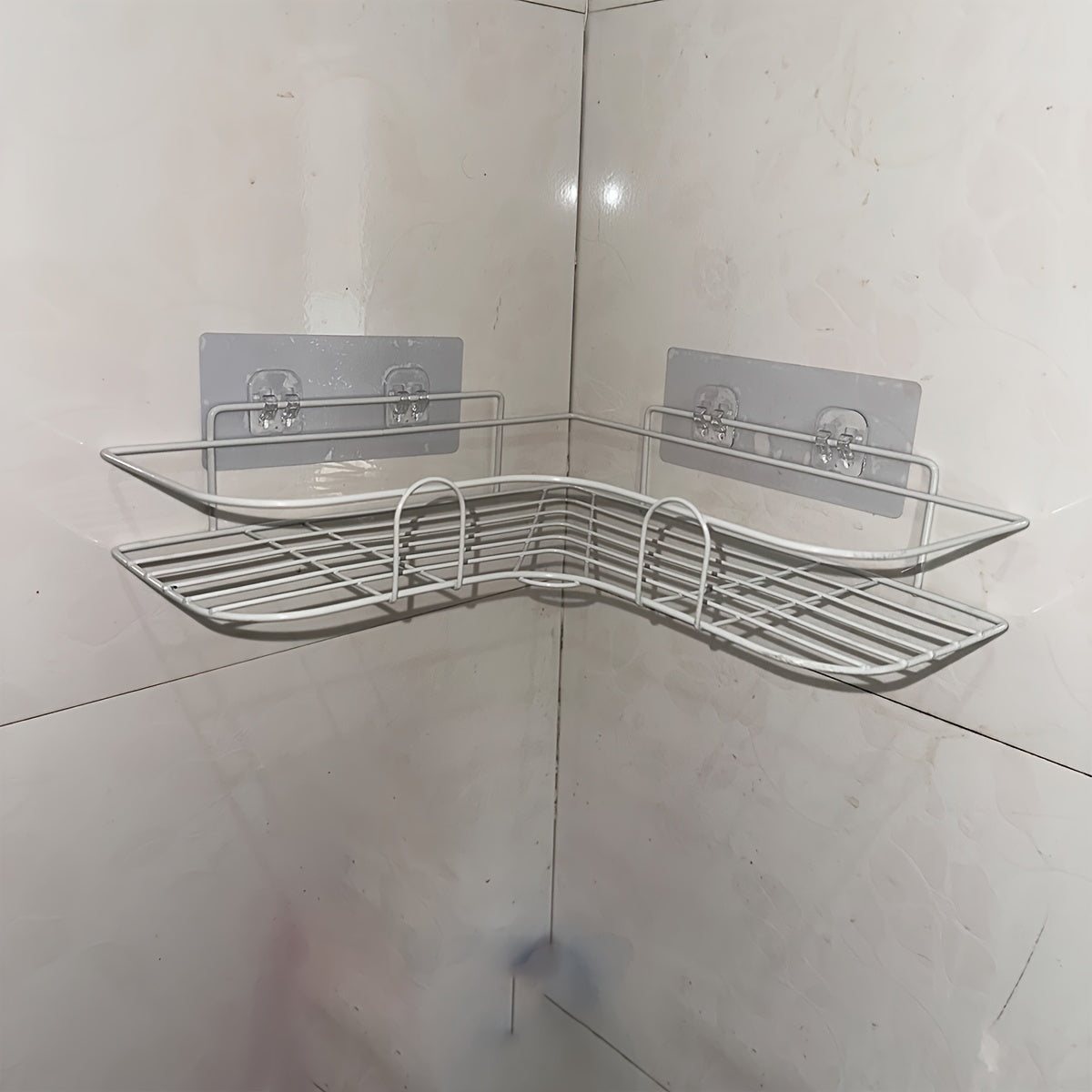 Bathroom Storage Rack No-Drill Wall Mount Organizer for Kitchen and Bathroom