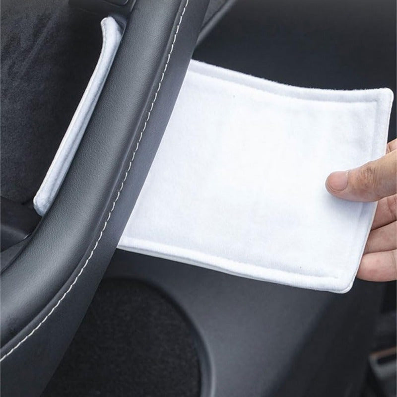 Car Interior Handle Cover Black Textured Grip for Model 3/Y Auto Accessory