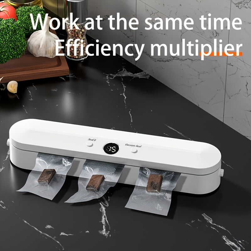 European Vacuum Sealer Machine with Digital Display for Wet and Dry Foods Compact 220V