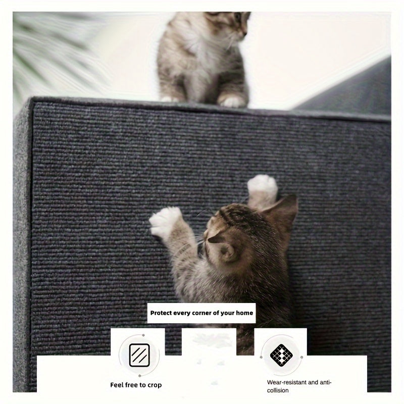 Self-Adhesive Wall-Mounted Cat Scratching Pad Durable Polyester Furniture Protector