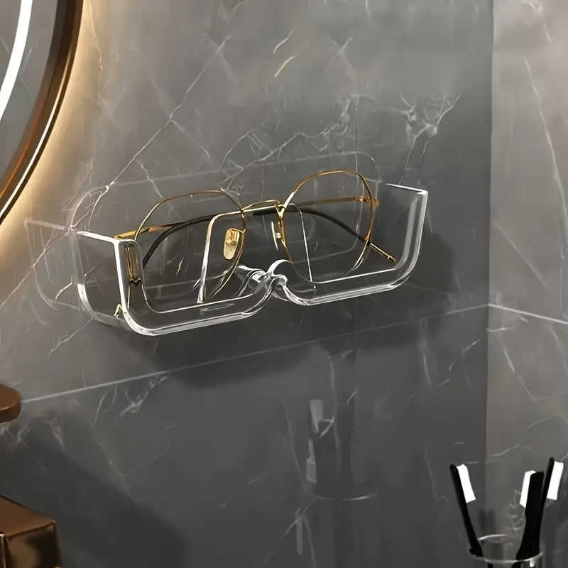 Silliq Oq Devorga O'rnatiladigan Ko'zoynak Saqlash Racki - Ko'zoynak va Aksessuarlar uchun Zamonaviy Ko'rsatish Raf, Oson O'rnatish, Uy yoki Savdo Joylari uchun Mukammal