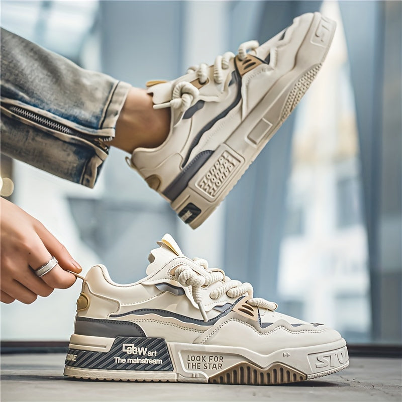 Casual Skate Shoes for Men and Women Low Top Breathable Fabric Sole Non-Slip Outsole