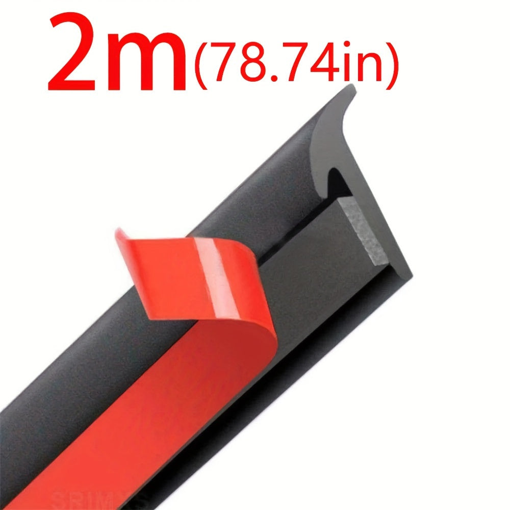 Car Windshield Seal Strip Rubber Weatherproof Draft Guard T-Type Edge Sealing