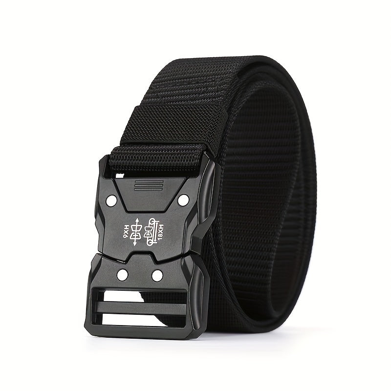 Unisex Canvas Belt with Quick Release Buckle Breathable Waistband for Casual Wear
