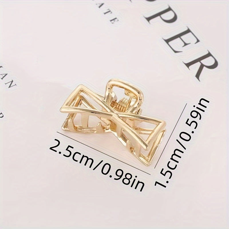 Ayollar uchun oltin yurakli soch kliplar to'plami, uzun sochlar uchun zamonaviy metall soch pinlari