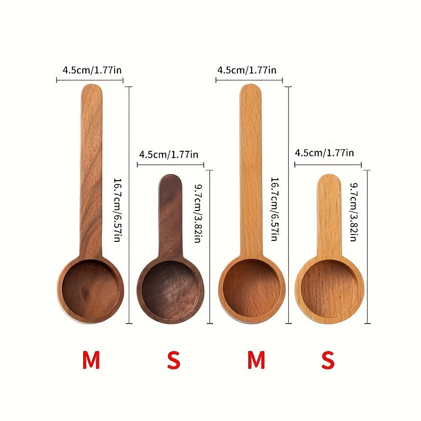 Solid Wood Measuring Spoon for Coffee and Powder, Accurate Kitchen Tool