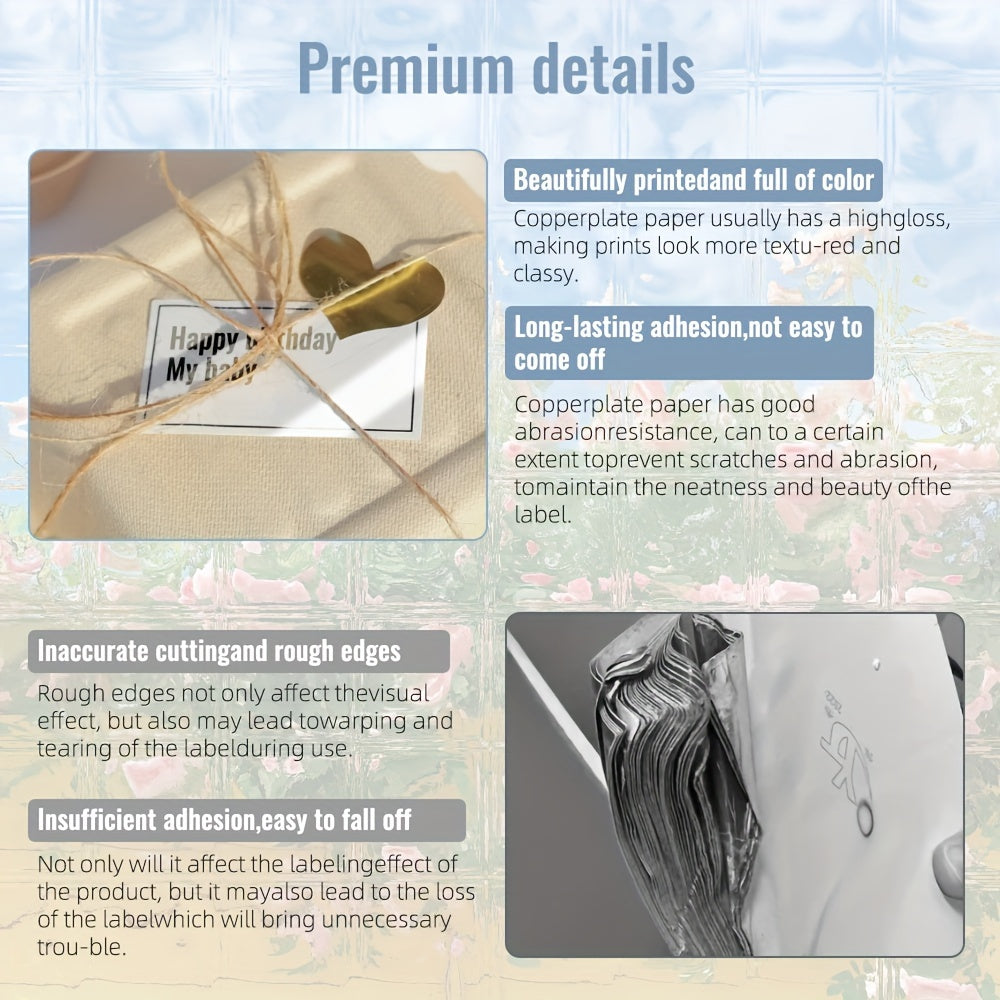 Персонализируйте свой сыр с помощью 1000 водонепроницаемых наклеек | Добавьте ваше изображение, QR-код, логотип или текст | Идеально для бизнеса, офисов и вечеринок