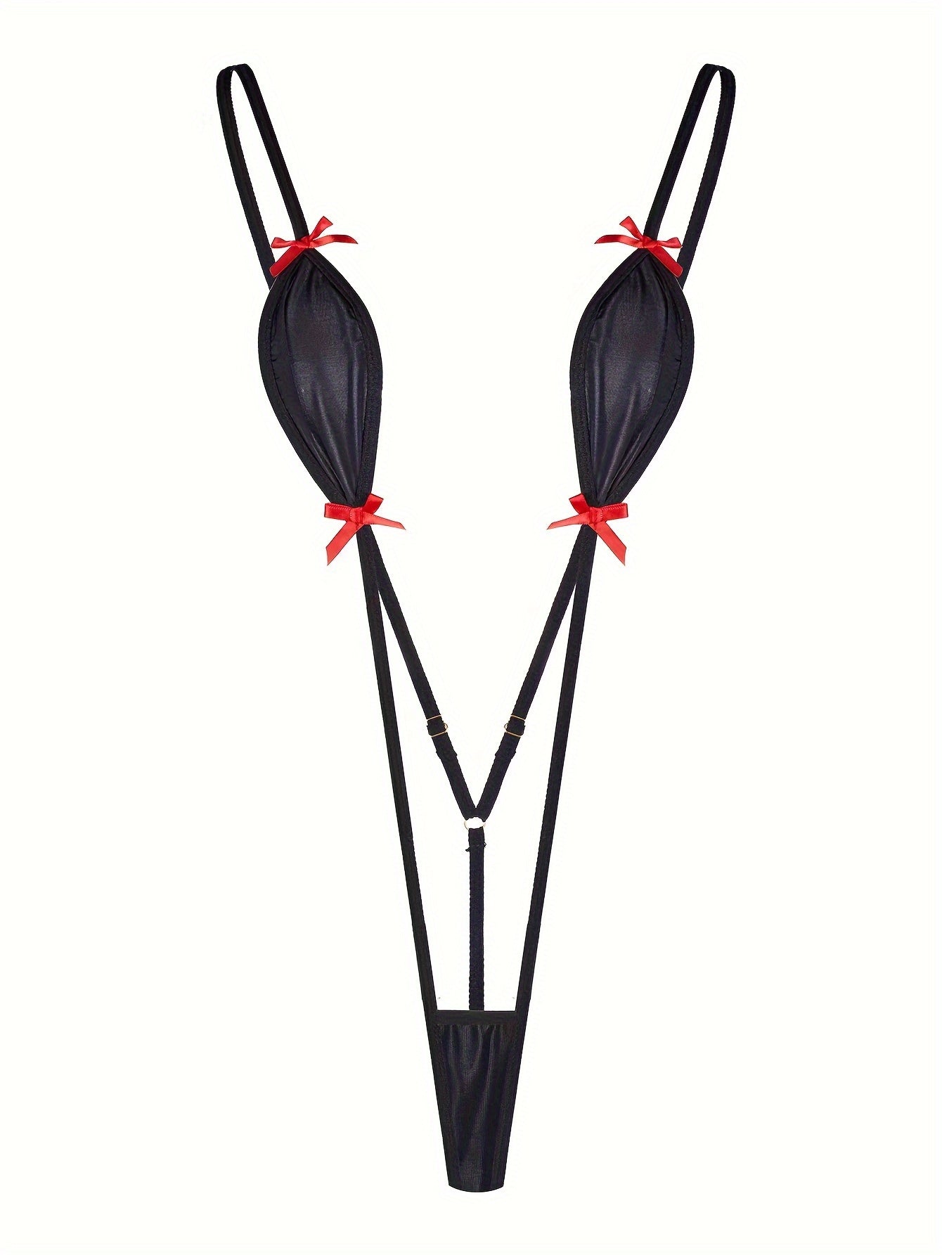 Women's Bodysuit Knit Fabric with Cachemire Pattern and Bow Details