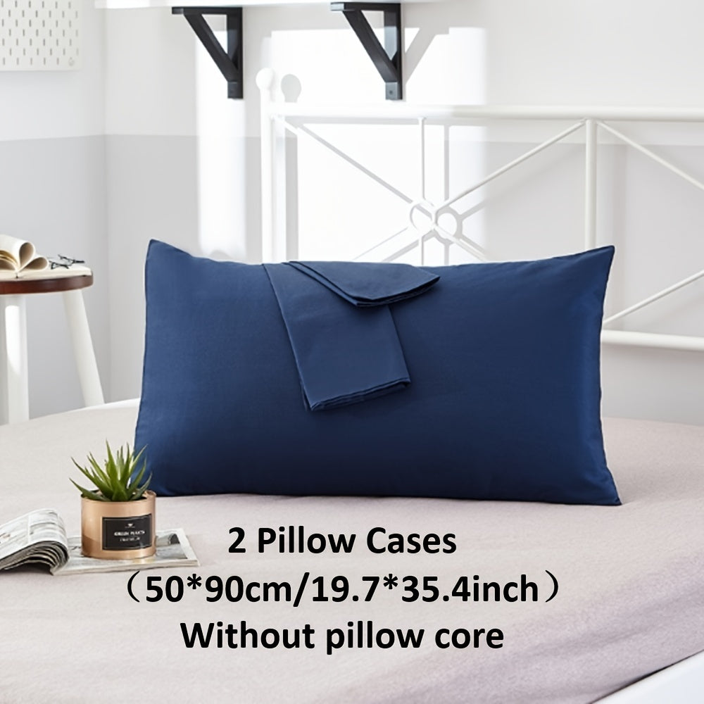 Polyester Pillowcases Set for Bedroom Breathable Soft Skin-Friendly