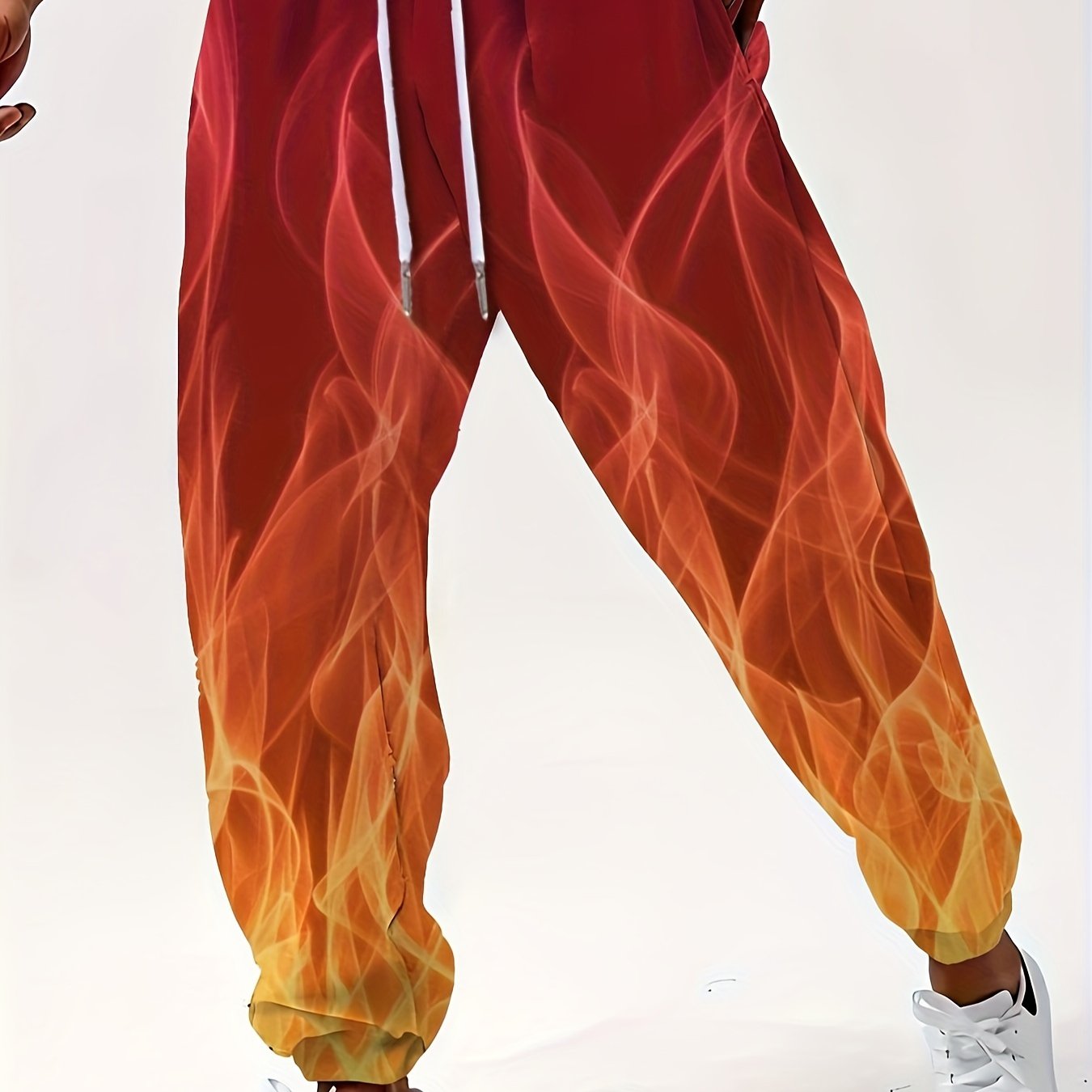 Мужские спортивные штаны большого размера с дышащей тканью, эластичным поясом на шнурке и рельефным принтом для спорта, бега и отдыха