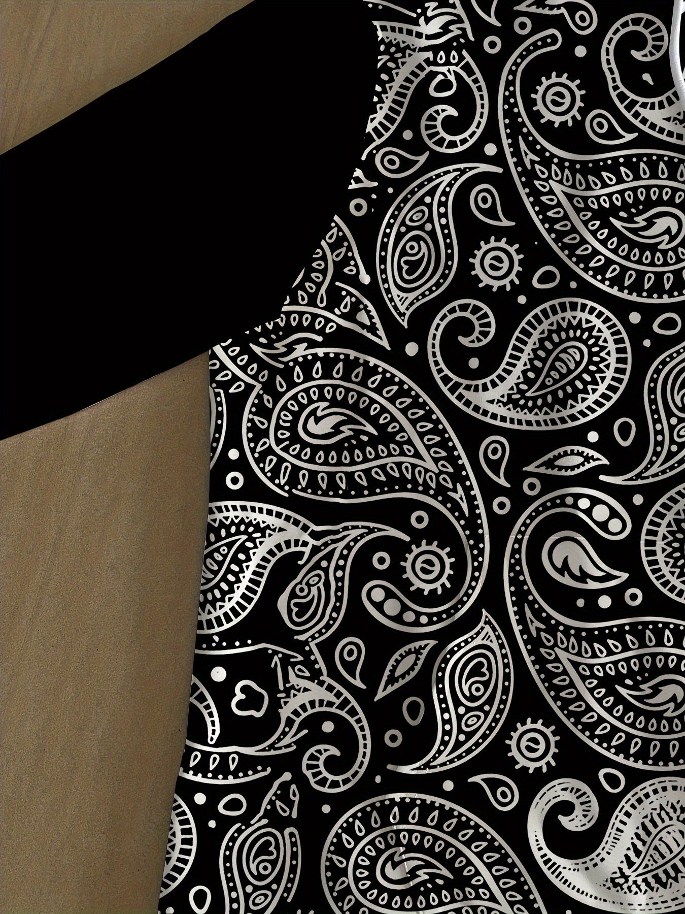 Men's Plus Size Casual Outfit Hoodie and Print Pants Polyester Comfortable Sportswear