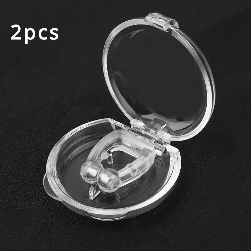 Silicone Anti-Snoring Nose Clip Magnetic Nasal Snore Stopper Battery-Free