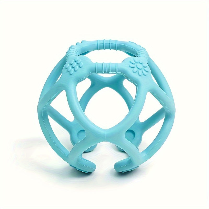 TYRY.HU Silikon Bolalar Tishlash To'pi - Geometrik Dizayn, Bolalar va Kichiklar uchun Oson Ushtirish - Rojdestvo va Shukrona Kuni uchun Ajoyib Ta'gif - Turli Ranglarda Qaynatish Mashinasida Yuvish Mumkin - Bolalar uchun Tishlash O'yinchoqlari