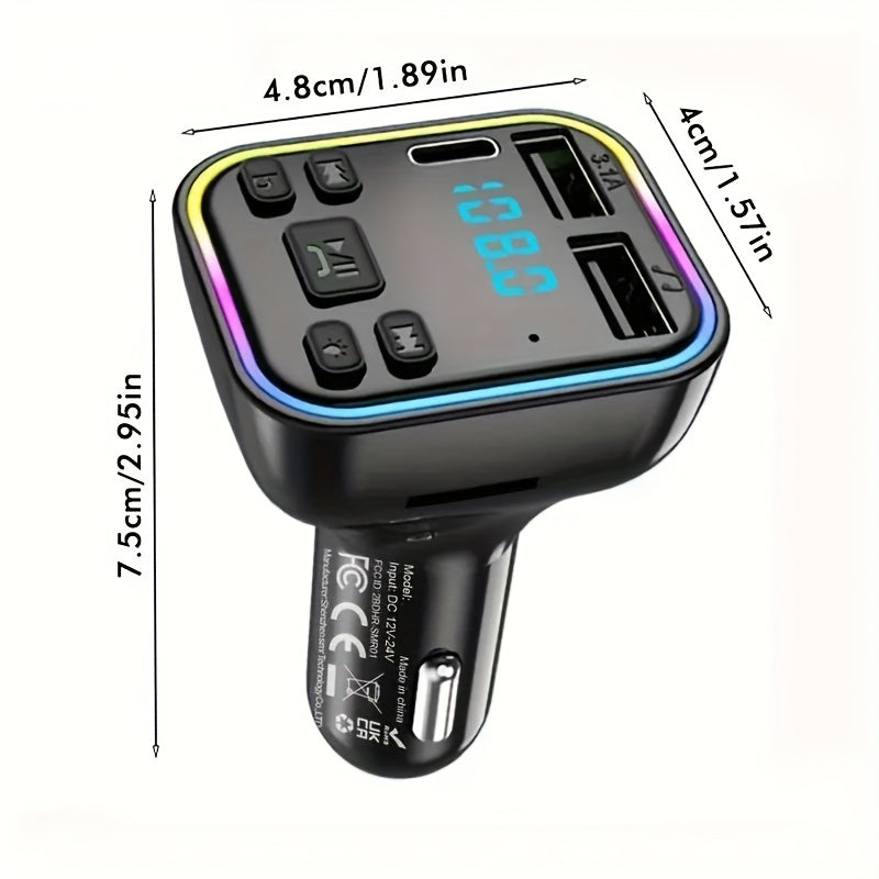 Car Accessories Wireless FM Transmitter Dual USB Car Charger