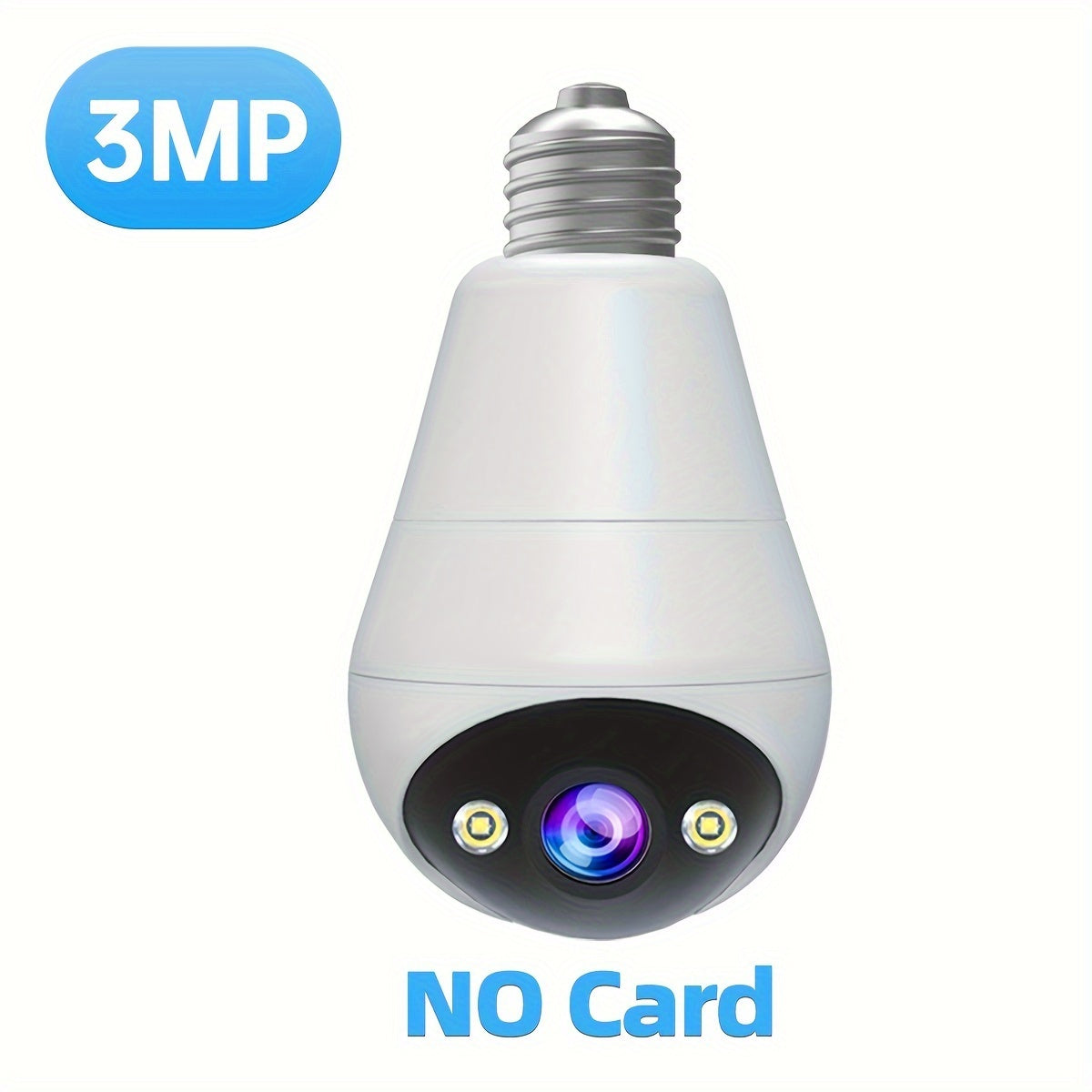 3MP Wireless Security Camera with Full Color Night Vision Two-Way Audio Motion Detection Light Bulb Design