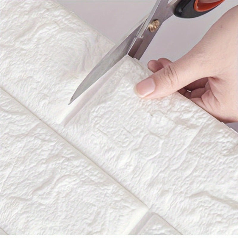 3D g'isht devor qoplamasi stikerlari, suv o'tkazmaydigan, zamonaviy ko'pik teksturasi, yotoqxona va uy bezaklari uchun