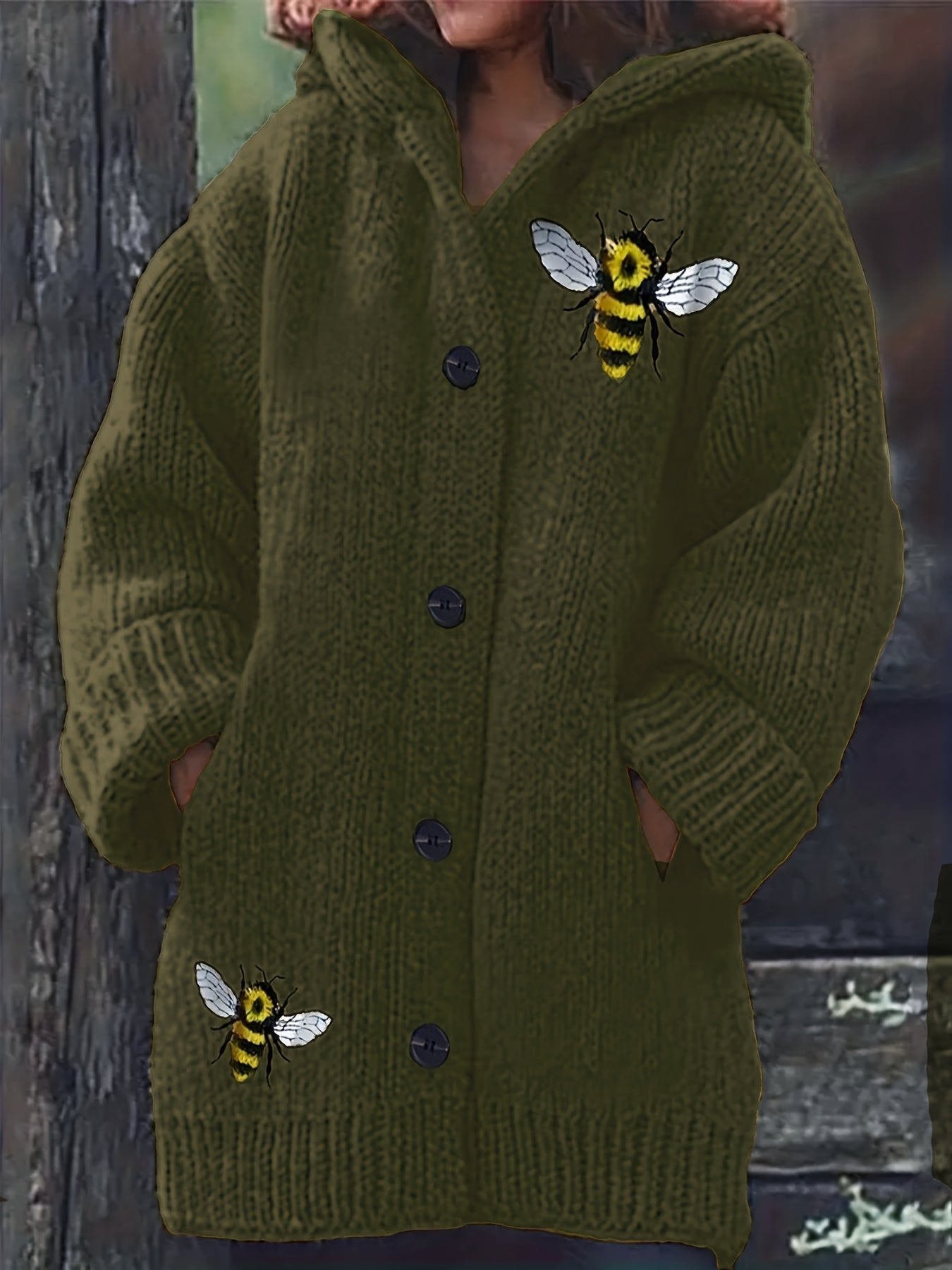 Plus Size Women's Winter Coat Polyester Hooded Long Sleeve Open Front Outerwear