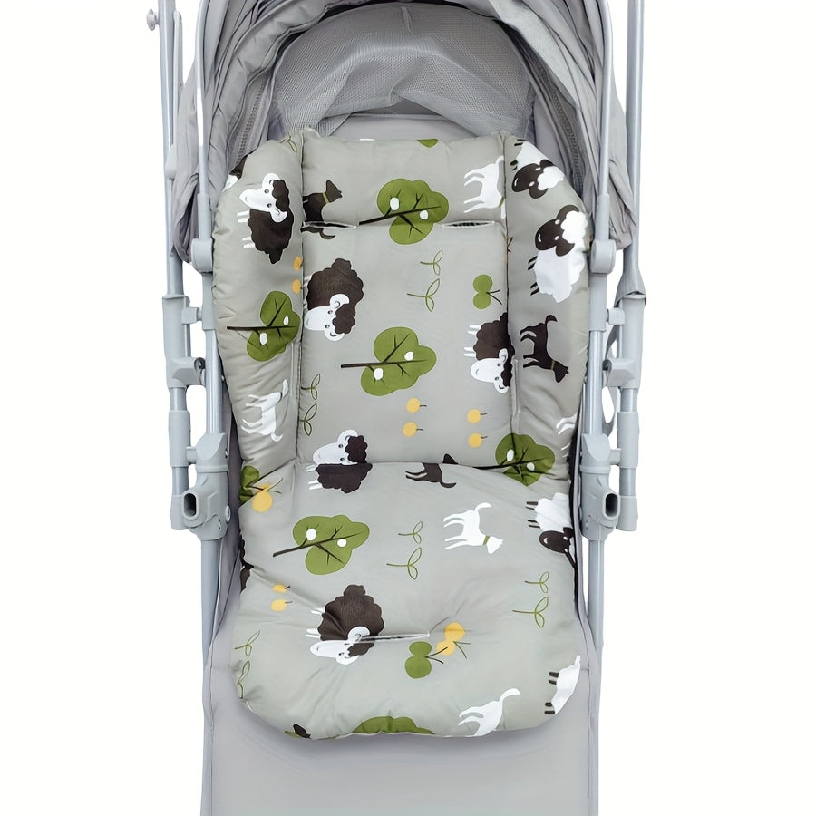 Gray Plush Cushion for High Chairs Strollers and Dining Chairs All-Season Breathable Polyester