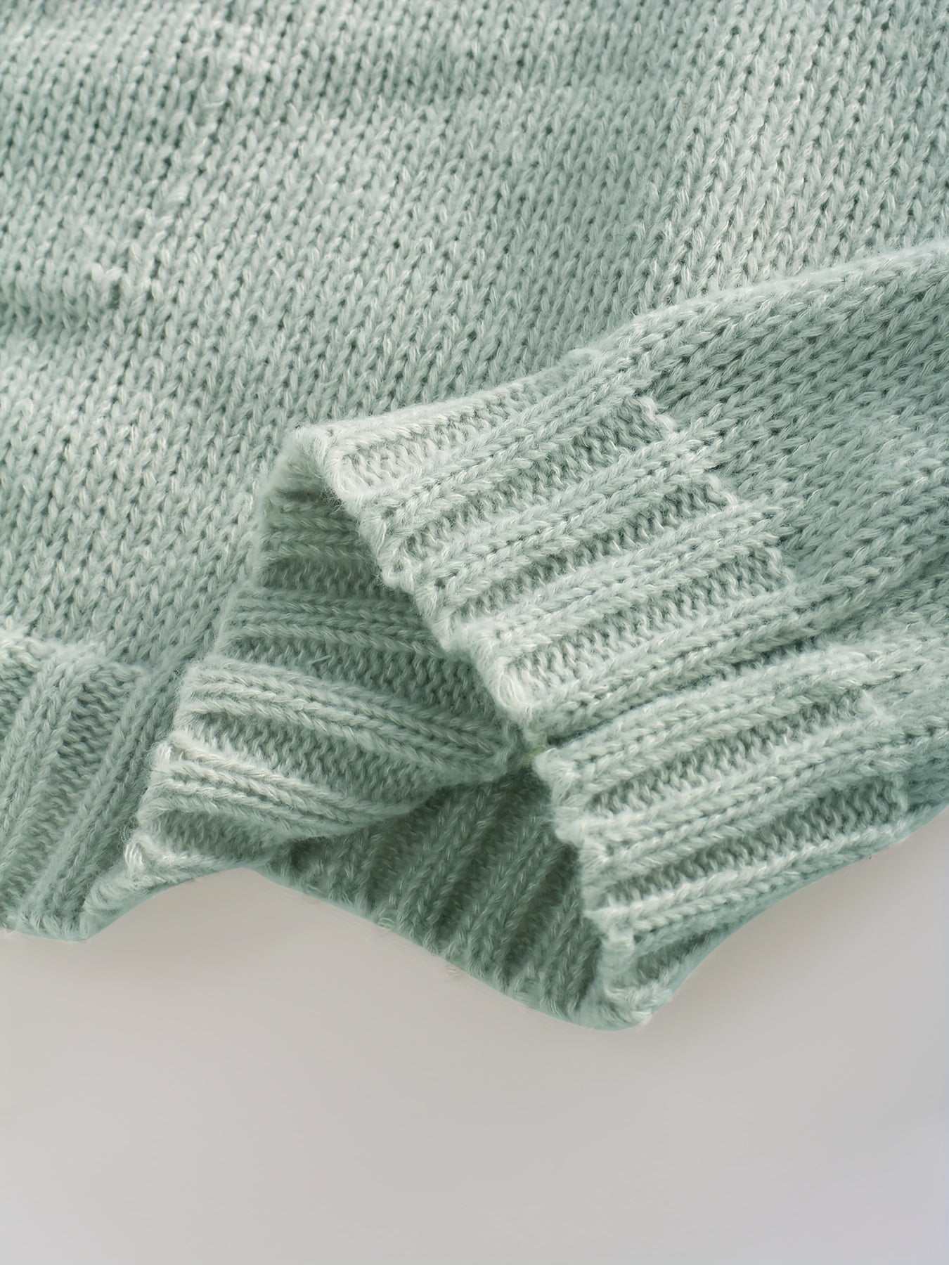 Plus Size Women's Solid Long Sleeve Crew Neck Sweater Fall Winter Casual