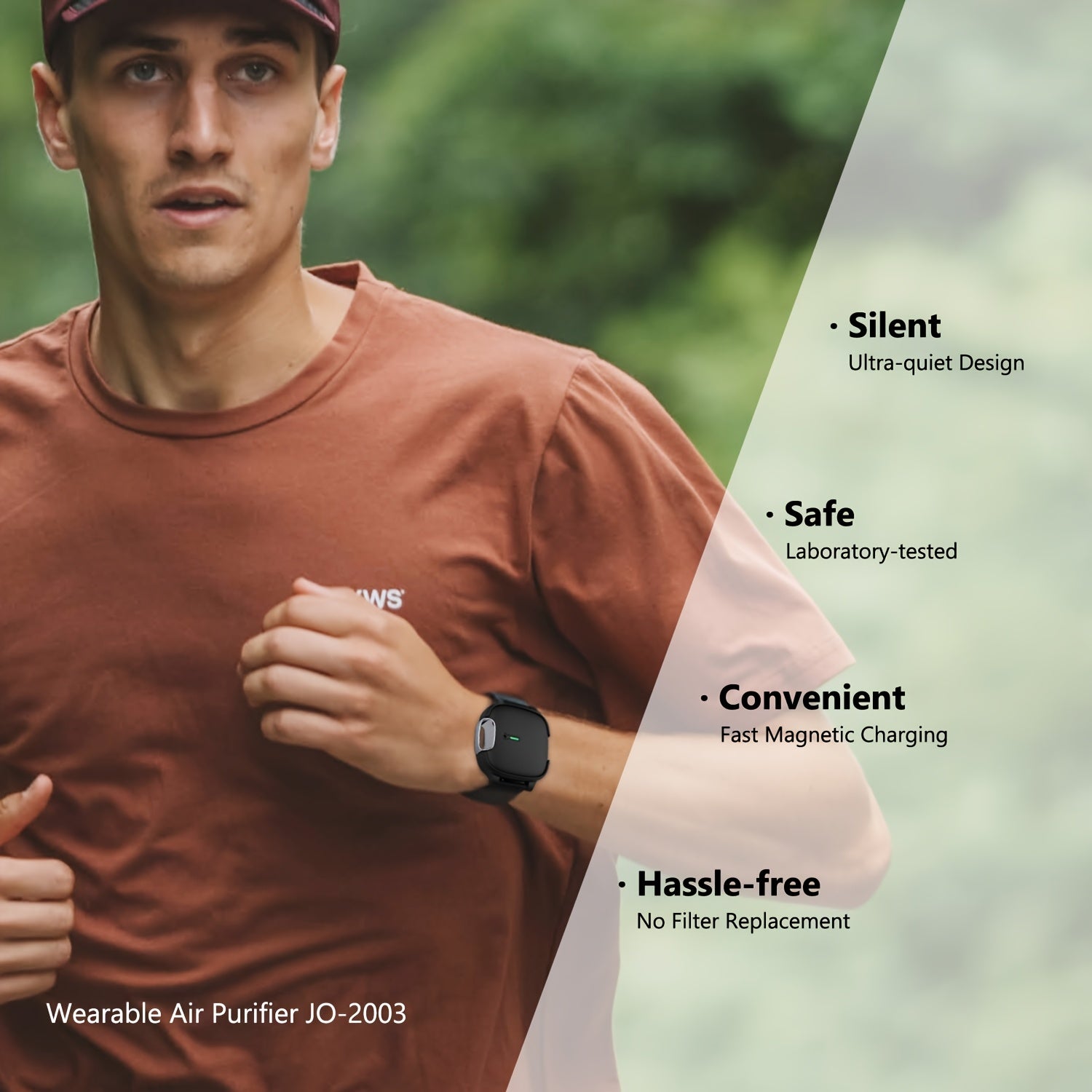 Unisex Wearable Air Purifier Wristband and Necklace Portable Personal Air Filter